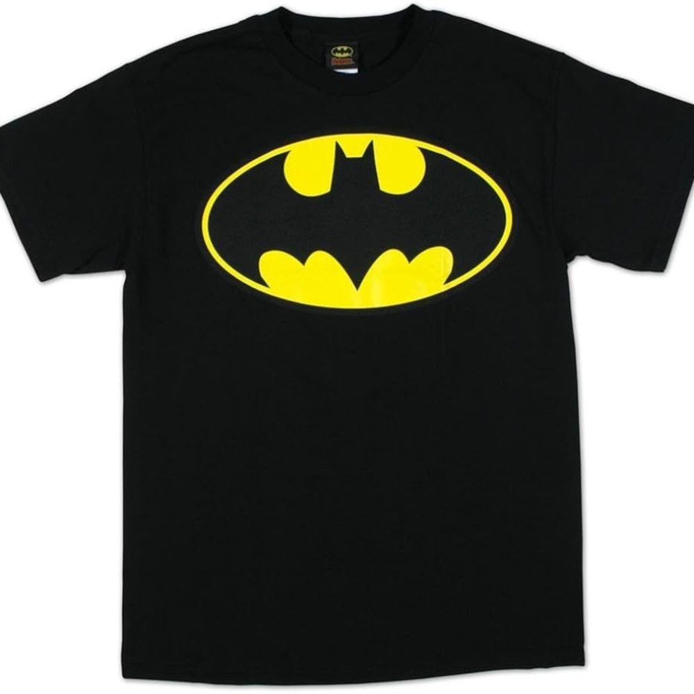 BATMAN Kids Black Batman Logo T-Shirt Size Medium
